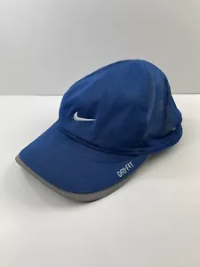 Vintage Nike Dri-Fit blau reflektierendes Netz 3M Laufmütze Kappe Strapback SELTEN - Bild 1 von 6