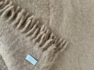 Restoration Hardware Luxe Caramel Mohair Throw EUC - Picture 1 of 5