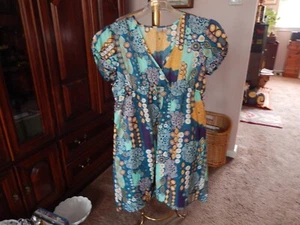 KOHL'S SO SUMMER LIGHTWEIGHT POLYESTER DRESS, CROSS FRONT. CAP SLEEVES, XL NICE! - Picture 1 of 11
