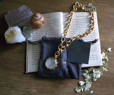 Julie Vos NWT - Helene Statement Necklace - Mother of Pearl and 24K Gold Plate  - Image 1 of 4