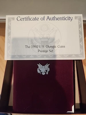 1992-S US Mint Prestige Proof Set - Silver Dollar 7 Coins ~ w/Box & COA - Image 1 of 4