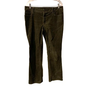 Pantalones de pana J Crew para mujer ajuste favorito talla 12 verde musgo otoño 32" entrepierna - Imagen 1 de 6