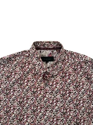 1 Like No Other Shirt Men’s White Pink Spot Pattern Long Sleeve Shirt - Size L - Image 1 of 4