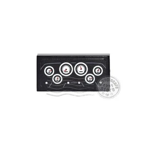 1x LEGO 3069pb0567 Piatto Decorato indicatori (adesivo) - Set 76077 1x2 Nero - Imagen 1 de 1