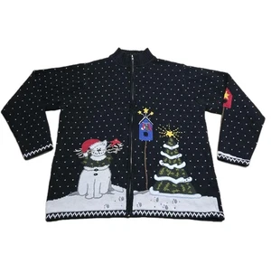 The Quacker Factory Vintage Christmas Sweater Size L Womens - Picture 1 of 18