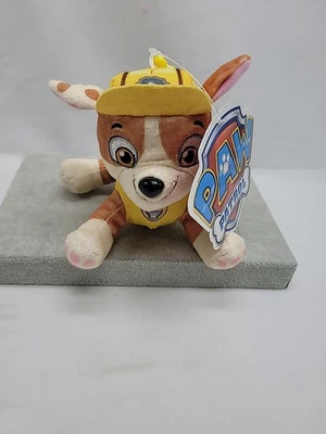 Paw Patrol RUBBLE 5" Figura de Peluche Perro Spin Master Nickelodeon Amarillo Clip En Nuevo Foto 1 de 4