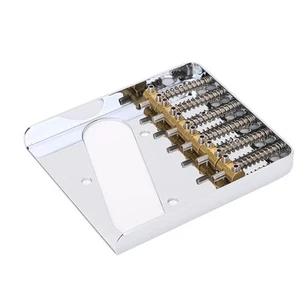 54mm Guitar Bridge With Brass Barrel Saddles 6 String Metal Bridge Replaceme HOM - Picture 1 of 12