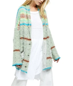 Free People Fair Weather Mixed Media Stripe Sweater Multicoloured X-Small - Picture 1 of 1