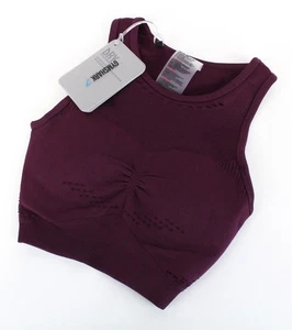 GYMSHARK Damen Sport BH XS Lila Ärmellos Stretch Gym Activewear * - Bild 1 von 5