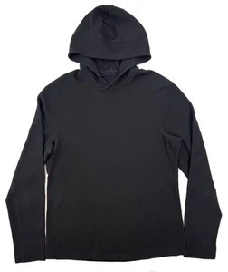 Lululemon Shift Stitch Thermal Waffle Knit Pullover Hoodie Mens Sz Medium Black - Picture 1 of 10