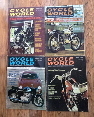 Vintage 1968 CYCLE WORLD MAGAZINE Complete 1968 Full Year 12 Issues - Image 1 of 4