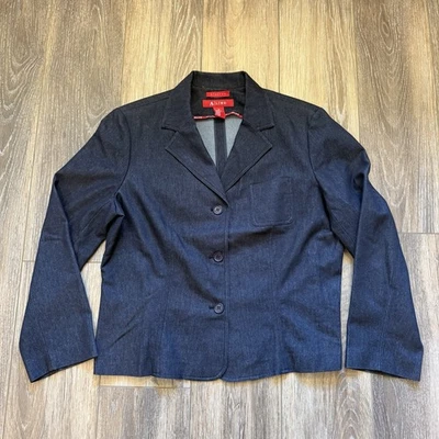 Blazer vaquero línea A para mujer talla 16 elástico con botones Preppy Y2K nuevo sin etiquetas Foto 1 de 4