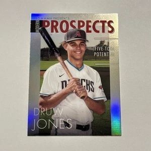 Inserto refractor Druw Jones 2023 Bowman cromo moderno prospecto #MP3 - Imagen 1 de 2