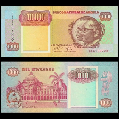 🇦🇴 Angola  1000 Kwanzas  1991  P 129 c  Crisp Choice UNC - Image 1 of 4
