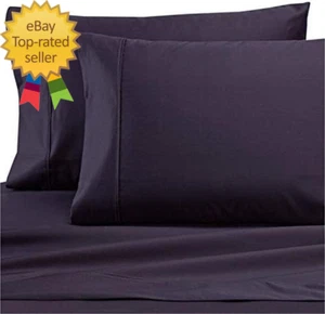 Dream Zone 1000-Thread Count Pimacott Queen Sheet Set in Navy Blue - Picture 1 of 1