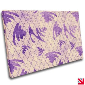 ABSTRAKTES MUSTER LILA LEINWANDBILD Wandbild Bild Druck A4 - Bild 1 von 3