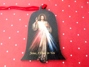 Nuevo Jesús Nuestra Divina Misericordia Católico Madera Religioso Adorno de Navidad Talla Pequeña - Imagen 1 de 4