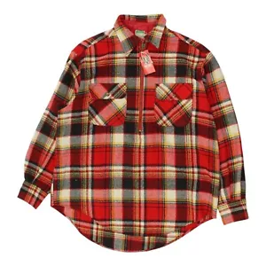 Camisa de franela United Colors Of Benetton | Leñador a cuadros rojos vintage para hombre - Imagen 1 de 4