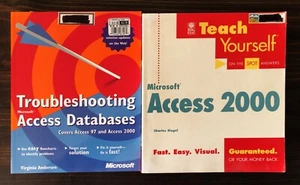 Lote de 2 libros, Microsoft Access 2000, solución de problemas de bases de datos de acceso - Imagen 1 de 2