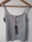 Phase Eight Shimmer Silver Cami Vest Blouse Top Size 14