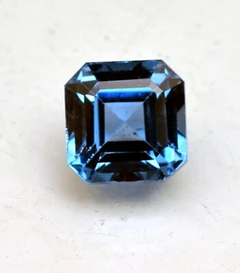 Piedra preciosa suelta de topacio azul natural para anillo con certificación de 6,90 quilates - Imagen 1 de 5