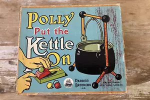 Antikes Parker Brothers Spiel Polly Put the Kettle On 1923 wie aufgeräumtes Zwinkern - Bild 1 von 12