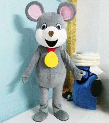 Fantasia de mascote de rato cosplay roupas de festa publicidade promoção carnaval - Imagem 1 de 3