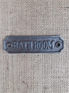 Türschild Gusseisen Vintage Retro Stil " Badezimmer " - Bild 1 von 10