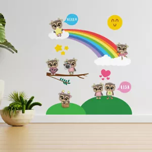 Night Owl Haven: Owl-Themed Wall Decal Collection - Bild 1 von 3