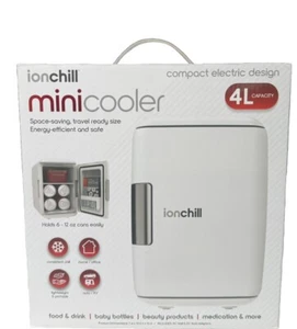 Ionchill Minicooler – AC/DC Portable Thermoelectric Cooler Compact 4L  White New - Picture 1 of 5