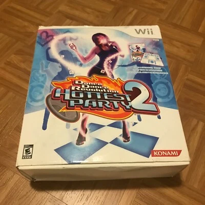 Dance Dance Revolution Hottest Party 2 Nintendo Wii Dance Pad Mat y caja SOLO Foto 1 de 4