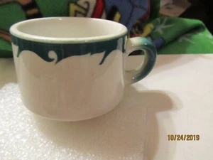 Vintage Green Scroll Coffee Cup Made by Jackson China - Picture 1 of 7