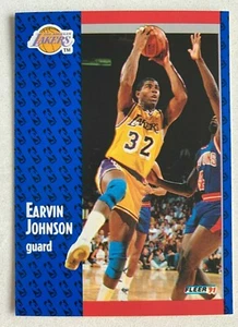 NBA EARVIN "MAGIC" JOHNSON 1991 Fleer Los Angeles Lakers Trading Card #100 - Bild 1 von 3