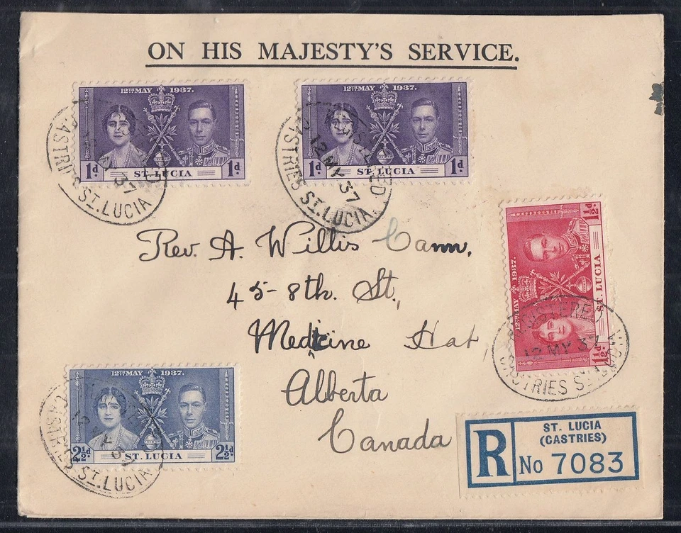 St. Lucia Scott 107-8 FDC - Royal Wedding - Image 1 of 1