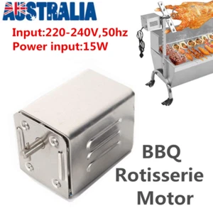 Stainless Steel Electric BBQ Spit Motor Rotisserie Roaster Chicken 240V AU - Picture 1 of 7