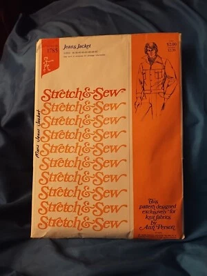 Stretch and Sew Pattern #1785 Jeans Jacket 1974 Vintage - Image 1 of 2