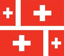 4 x Autocollant sticker voiture moto  drapeau suisse