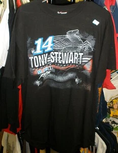 VINTAGE CHASE #14 BLACK TEE SHIRT TONY STEWART MOBIL 1 SHR MEDIUM NWT - Picture 1 of 2