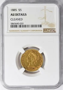 1885 Liberty Gold Half Eagle NGC AU Details - Picture 1 of 4