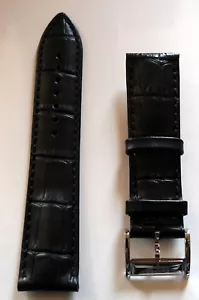 Nueva correa de reloj Elysee de alta calidad correa de reloj cuero negro 22 mm E41 - Imagen 1 de 2