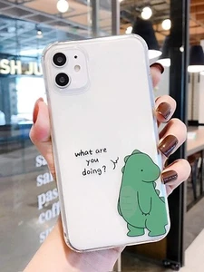 Cute Couple Matching Cartoon Dinosaur Phone Case For IPhone - Zdjęcie 1 z 5
