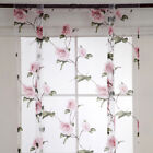 Beauty Floral Roman Curtain Sheer Rod Pocket Tab Top Window Voile Drape，#1