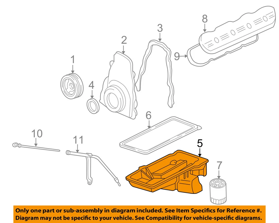 GM OEM-Engine Oil Pan 12579273 - Image 1 of 2