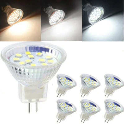MR11 LED Warm White Light Lamp Spotlight DC 12V GU4 Bi-Pin 2W 3W Equivalent Bulb - Image 1 of 4