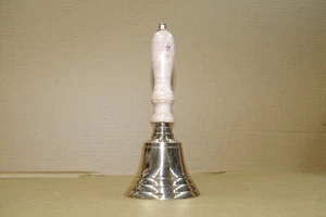 Campana De Latón Campana De Mano 23 CM Con Mango De Madera Campana De Papá Noel - Imagen 1 de 14