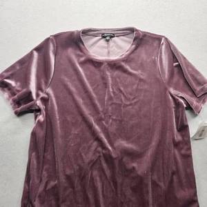 MM Women's Medium Purple Velvet Tops NWT - Picture 1 of 11