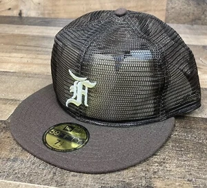 New Era x Fear of God Hat Men’s Size 7 1/2 Brown 59FIFTY Mesh Fitted Cap NEW - Picture 1 of 10