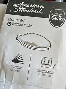 American standard  moments round front toilet seat White Easy Clean Slow Close