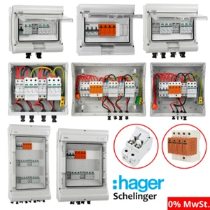 0% MwSt. HAGER SOLAR ANSCHLUSSKASTEN PHOTOVOLTAIK AC DC 1/2/4-STRINGS - Bild 1 von 23