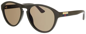 GUCCI GG0747S-004 Unisex Round Full Rim Designer Sunglasses in Green/Brown 55 mm - Picture 1 of 3
